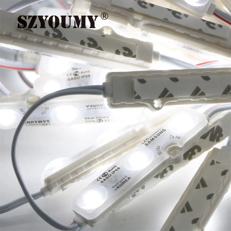 SZYOUMY 5730 smd СВЕТОДИОДНЫЙ модуль 3LED впрыск 12В водонепроницаемый IP68 Светодиодный