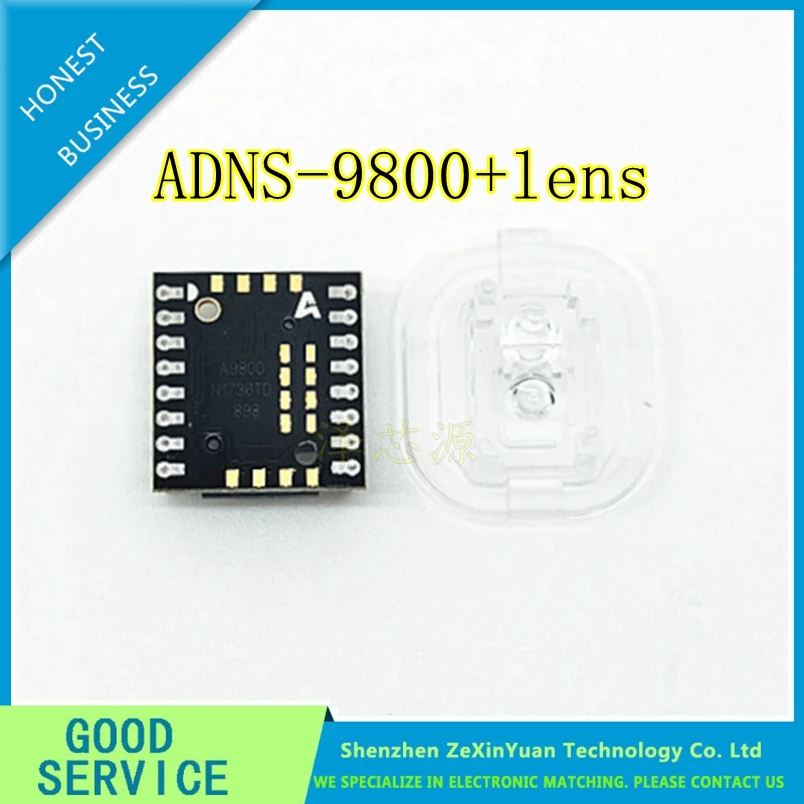 

ADNS-9800 + ADNS-6190-002 A9800 DIP16sensor with new Optical lens NEW&ORIGINAL ADNS9800