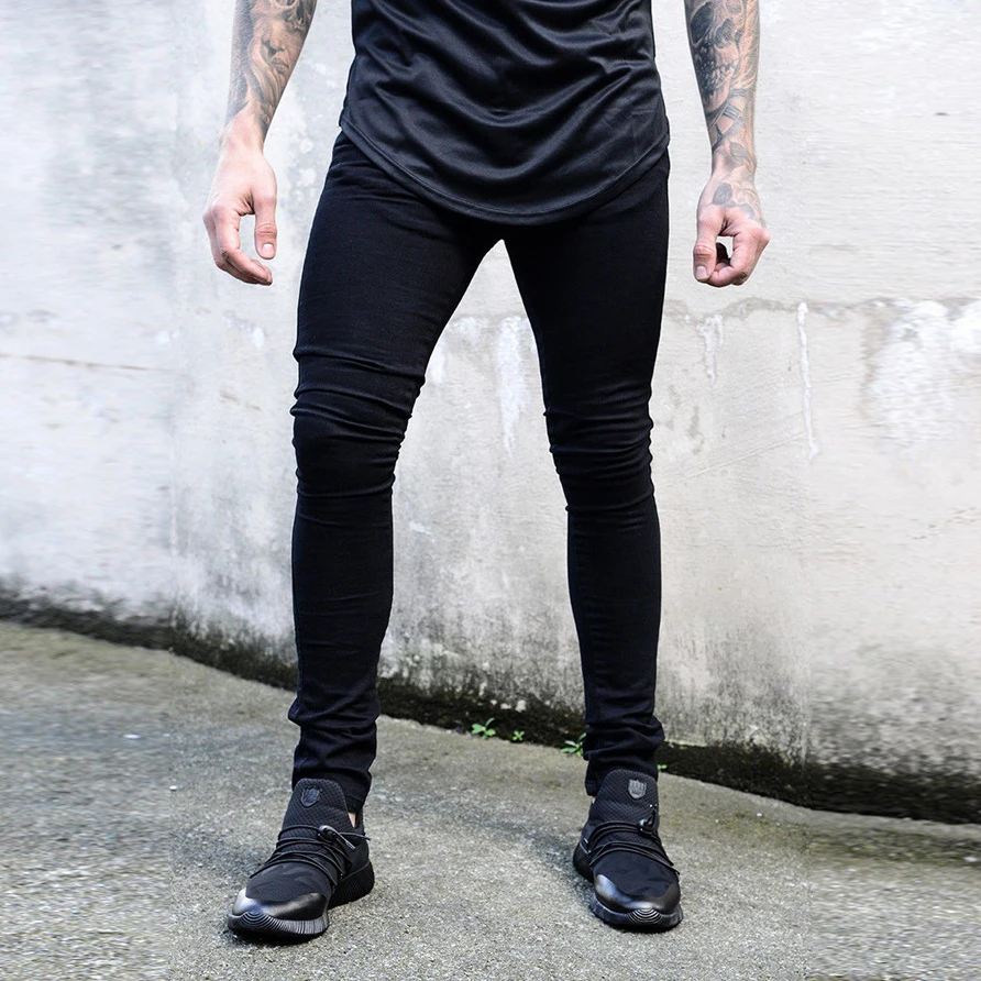 Skinny Jeans Men Black Classic Hip Hop Stretch Jeans Slim Fit Fashion Famous Brand Biker 2019 New Style Tight Jeans