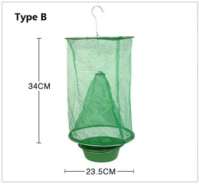 4 типа Новое отлетает мухоловка, ловушка клетка насекомое-вредитель Управление складной поймать Fly-захват окружающую среду ловушки для мух - Цвет: type B