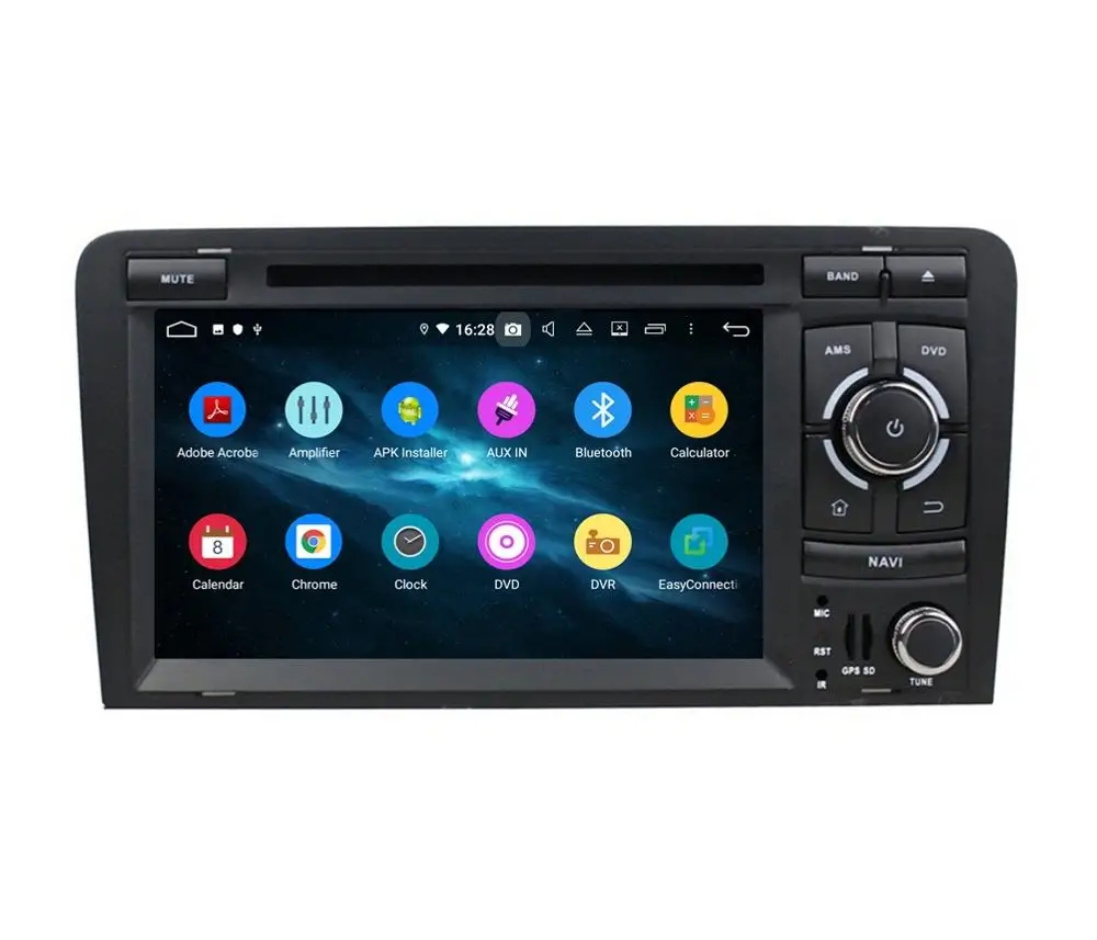 Top DSP Android 9.0 Octa Core 2 din 7" Car Audio DVD Radio GPS for Audi A3 S3 RS3 2002-2011 Bluetooth 4.2 WIFI 4GB RAM 32GB ROM OBD 2
