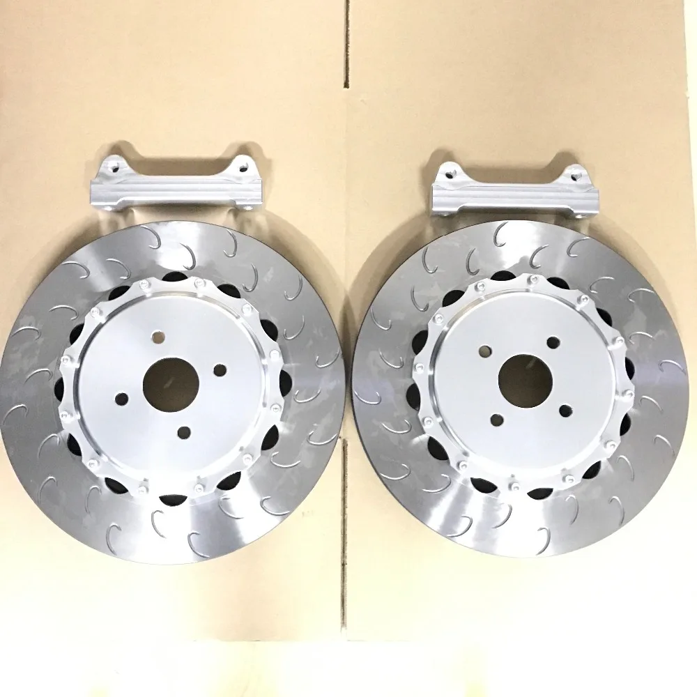 

Jekit Brake disc with center cap 355*32mm with brake caliper pads center cap and bracket full set for golf mk6 r rim wheel 18''