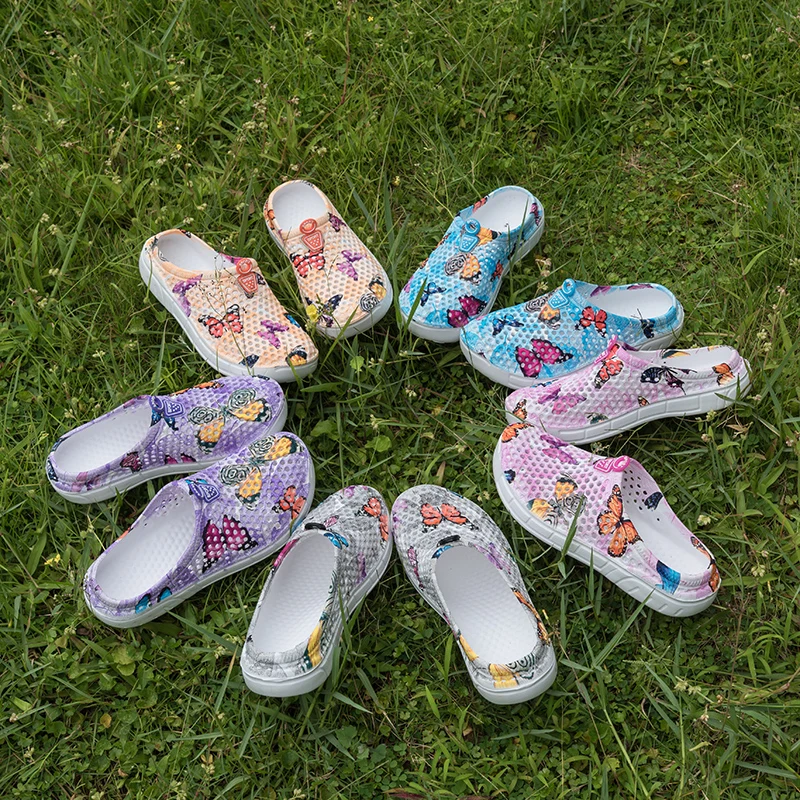 Г., летние женские сандалии для сада дышащая пляжная обувь для отдыха на открытом воздухе, открытые сабо, легкие шлепанцы для плавания