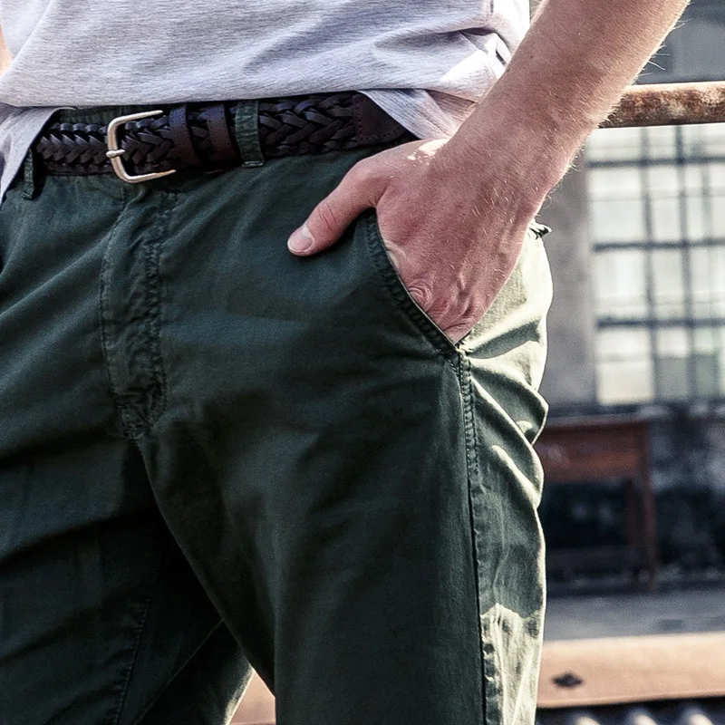 Men Summer Leisure Pants Pure Cotton Slimming Feet Pants Outdoor Full Of Young Men Pants Big 4