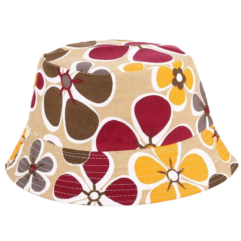 Men Women Bucket Hat Flower Print Cap 2018 Summer Colorful Flat Hat Fishing Boonie Bush Cap Outdoor Sunhat Wholesale #FM11 (6)