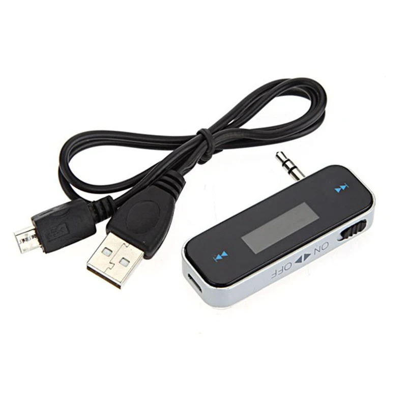 3.5mm Music Audio FM Transmitter Mini Wireless In-car Transmitter car mp3 Transmitter For iPhone 4 5 6 6S Plus Samsung iPad