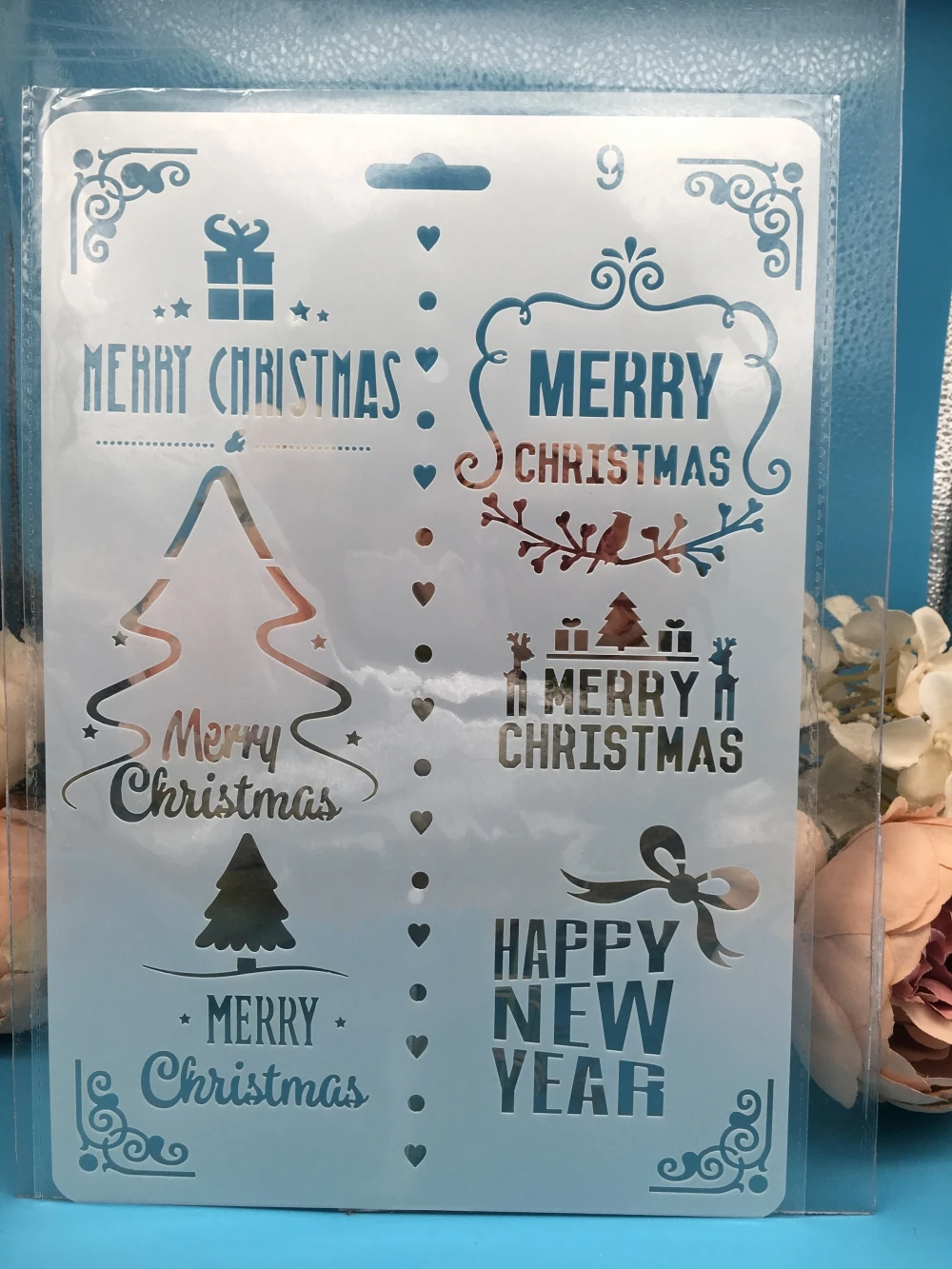 

1Pcs A4 Tree Words Merry Christmas DIY Craft Layering Stencils Wall Paint Scrapbook Stamp Embossing Album Decorative Template