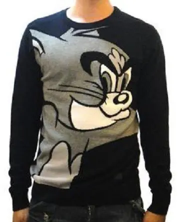 iceberg man sweater ice men's sweaters cartoon cat style