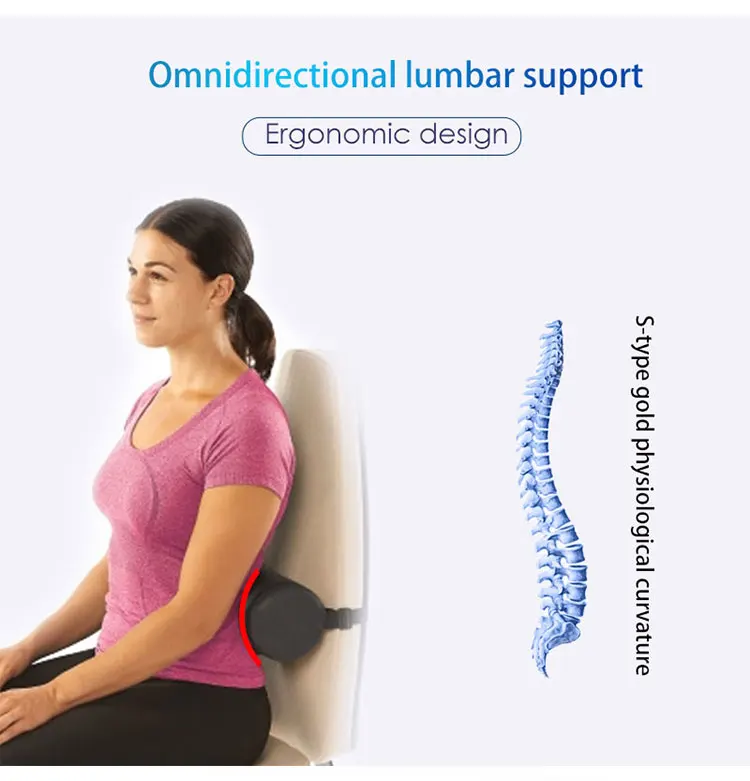 Поясничный рулон протектор спины Поддержка Подушка на офисный стул поясничная поддержка спины массажер подушка цилиндр автомобильное сиденье поясная подушка