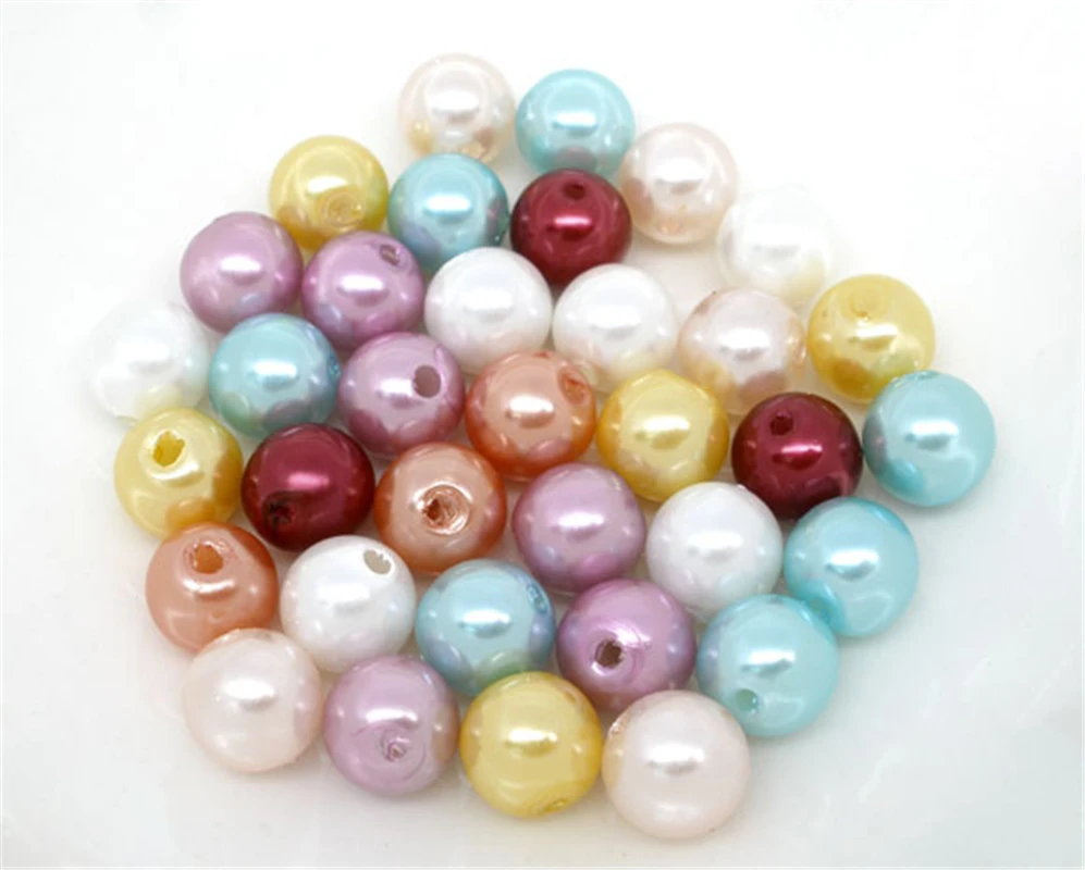 DoreenBeads 200 шт Смешанные имитация жемчуга круглые бусины 10 мм Диаметр.(B05254) yiwu |