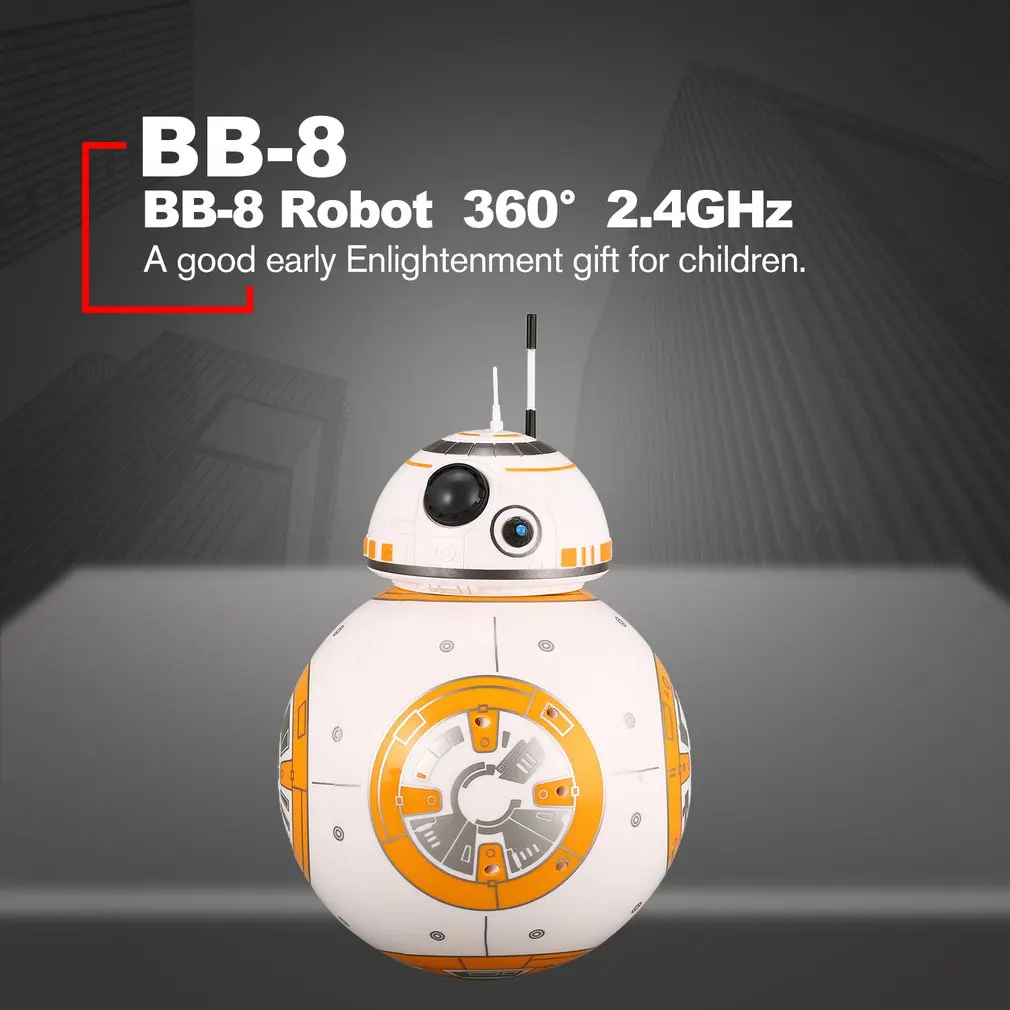 

BB-8 2.4GHz Intelligent Early Education RC Robot Ball Remote Control Planet Boy with Sound Star Wars Toy for Kids