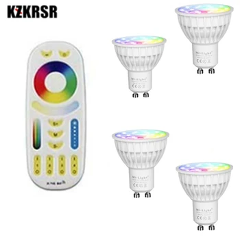 

AC86-265V 4W RGBCCT Wireless Lamp Dimmable 2.4G Wireless Milight Led Bulb GU10 RGB+CCT Led Spotlight Smart Led Lamp Lighting
