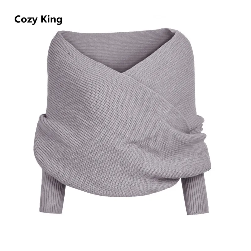 Cozy King women sweater pullovers 2018 hot new spring autumn casual fashion v neck solid color strapless sexy knitted sweaters | Женская