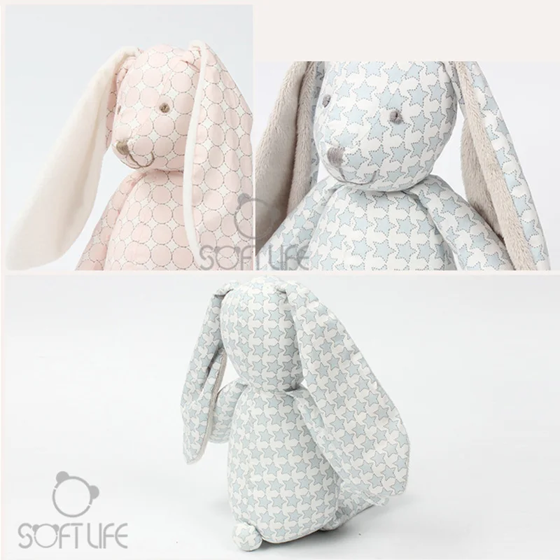 30CM Lovely Rabbit Plush Dolls Toy Long Ear Bunnies Kids Stuffed Animals Soft Toys Pink Blue Bunny Fluffy Hare Cushion juguetes  (5)