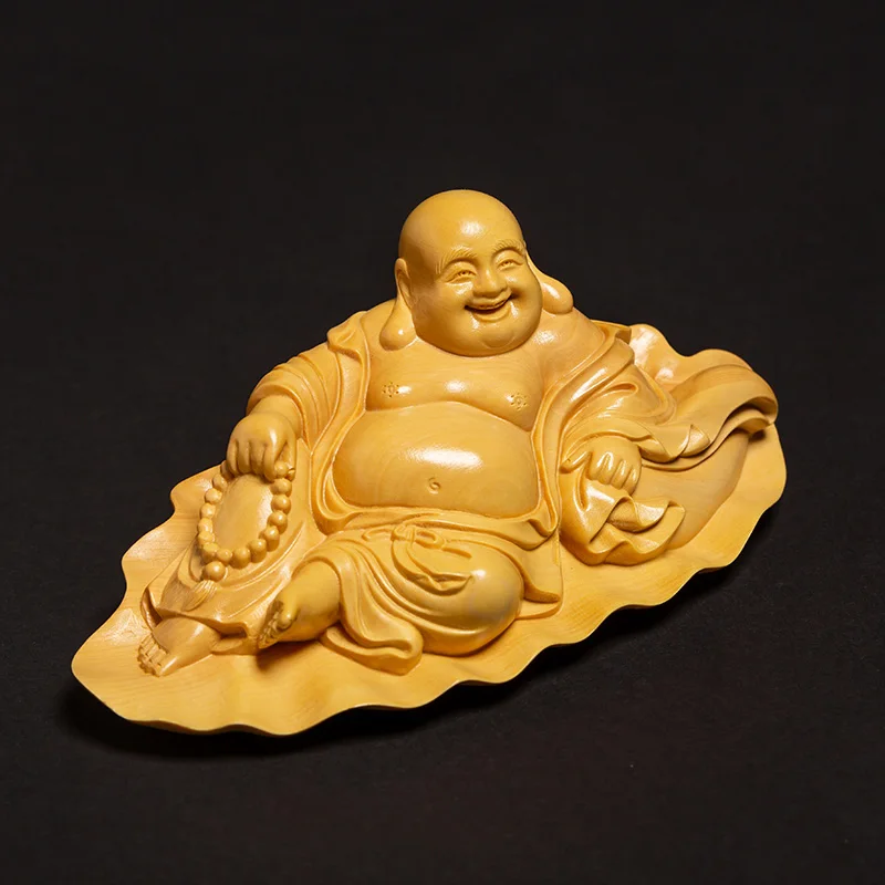 Buy Wood Laughing Buddha Statues buddha car