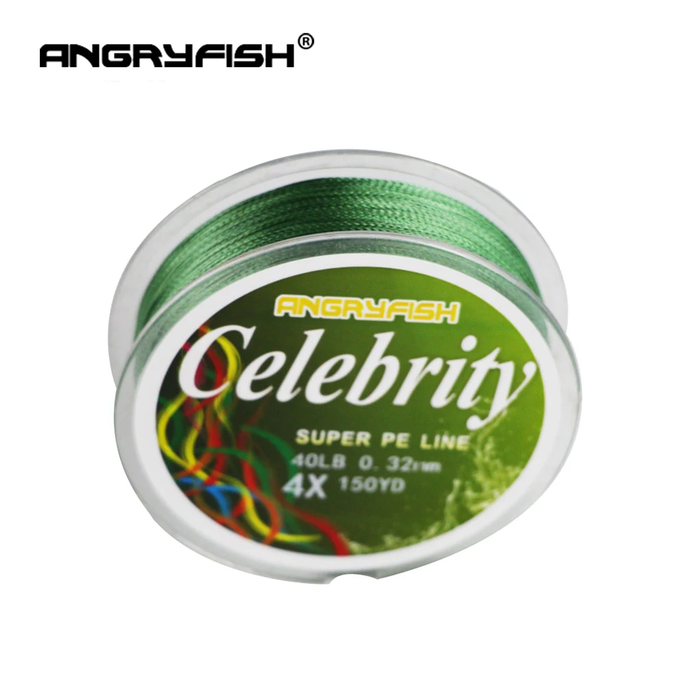 ANGRYFISH 150Y 137M 4 Strands Braided line strength Fishing line Super
