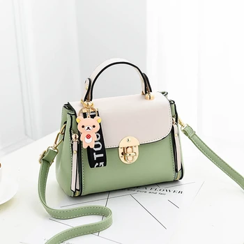 

Amberler Fashion PU Leather Women Handbags Luxury Designer Ladies Panelled Shoulder Bag High Quality Small Casual Tote Flap Bags
