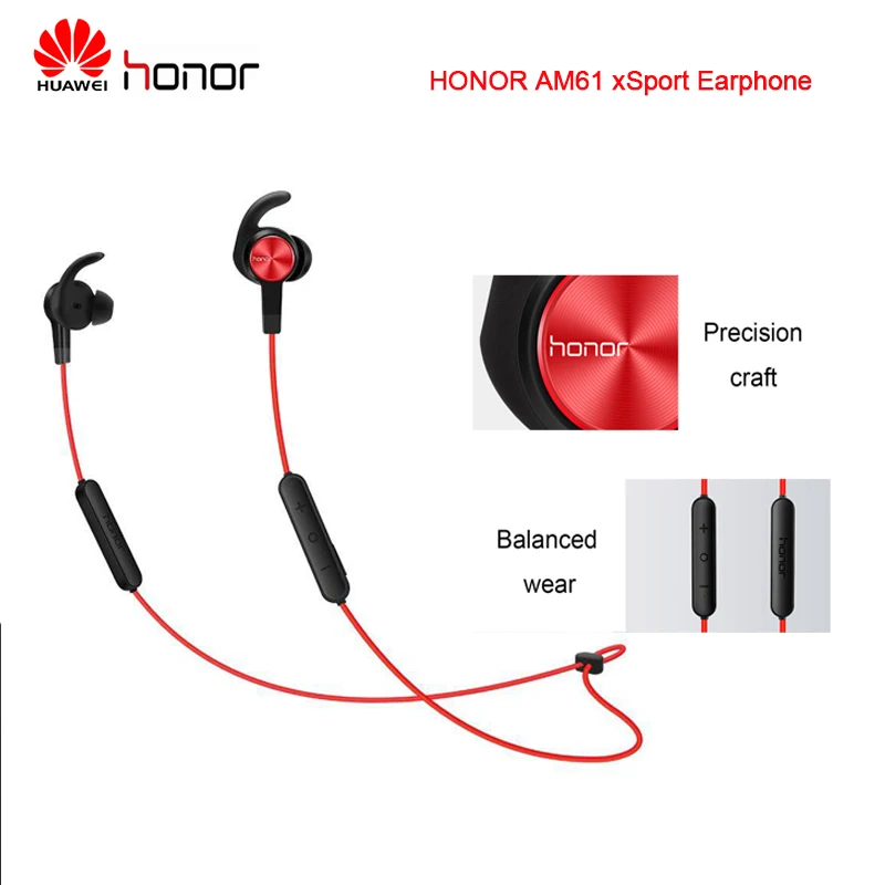 HUAWEI HONOR AM61, беспроводная спортивная Гарнитура, микрофон, IP55, водонепроницаемый, басовый звук, Bluetooth 4,1, спортивный магнит, дизайнерская гарнитура