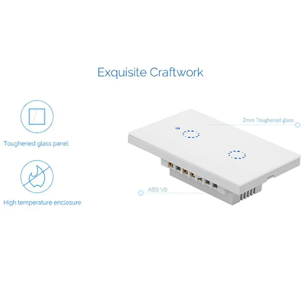 T1 US Smart Wifi настенный выключатель света Wi-Fi приложение дистанционное управление вкл/выкл умный дом, офис дом 600 Вт/банд сенсорный переключатель