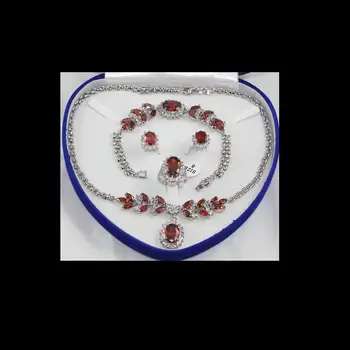 

A choose color Noblest Red Necklace Bracelet Earring Ring8# No box
