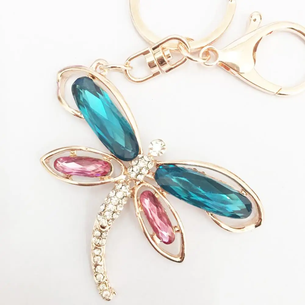 

New fashion dragonfly / butterfly car keychain Korean Key ring Accessories for girls nice gifts