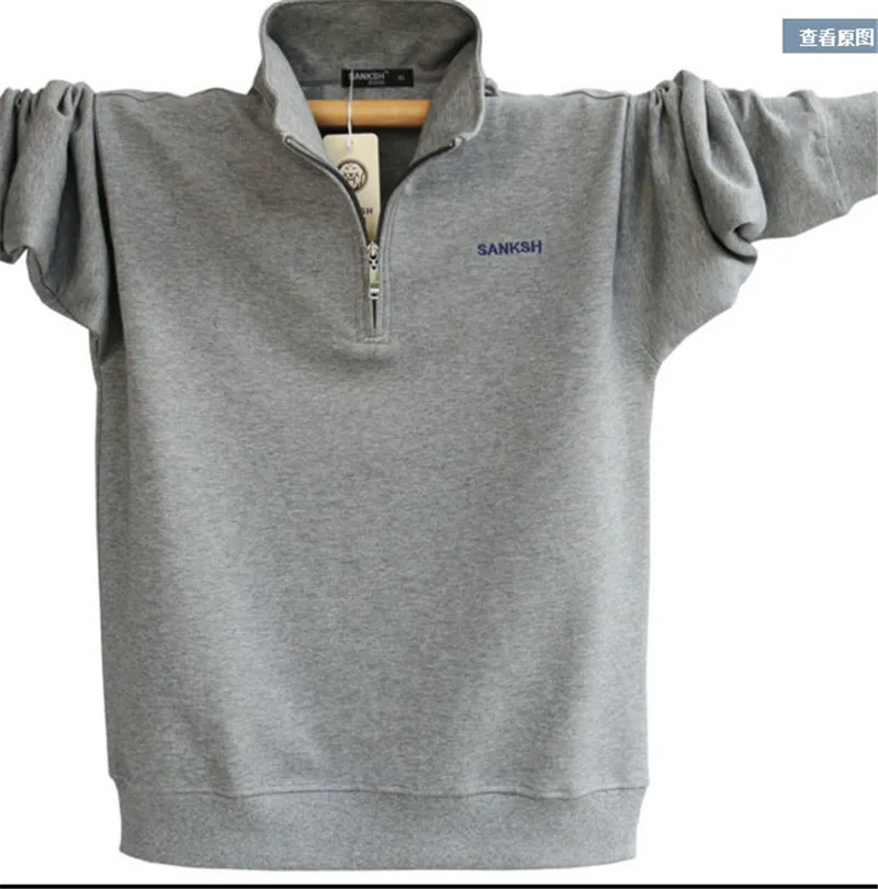 2021 мужская с длинным рукавом Poloshirt бренд высокое качество размера плюс со стоячим