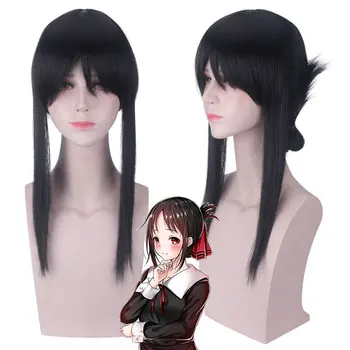 

New Kaguya-sama Love is War Kaguya Shinomiya Cosplay Wigs Black Heat Resistant Synthetic Hair Perucas Cosplay Wig