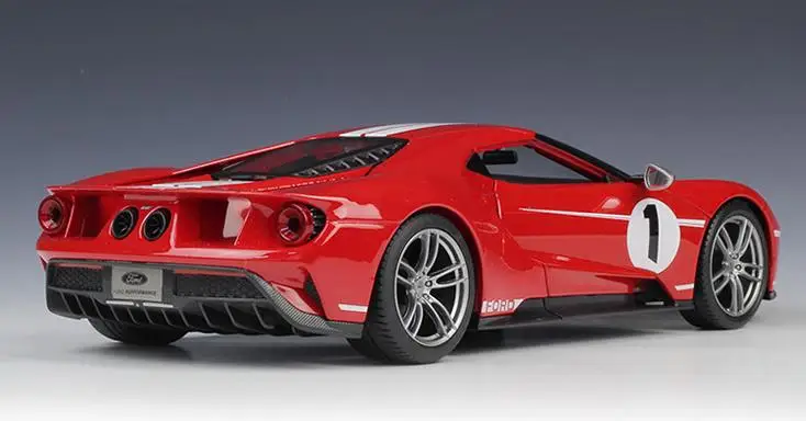 Красный 1:18 сплава игрушки спортивный автомобиль, высокая моделирования Ford GT, передовые Коллекционная модель литая металлическая модель игрушка автомобиля - Цвет: Красный