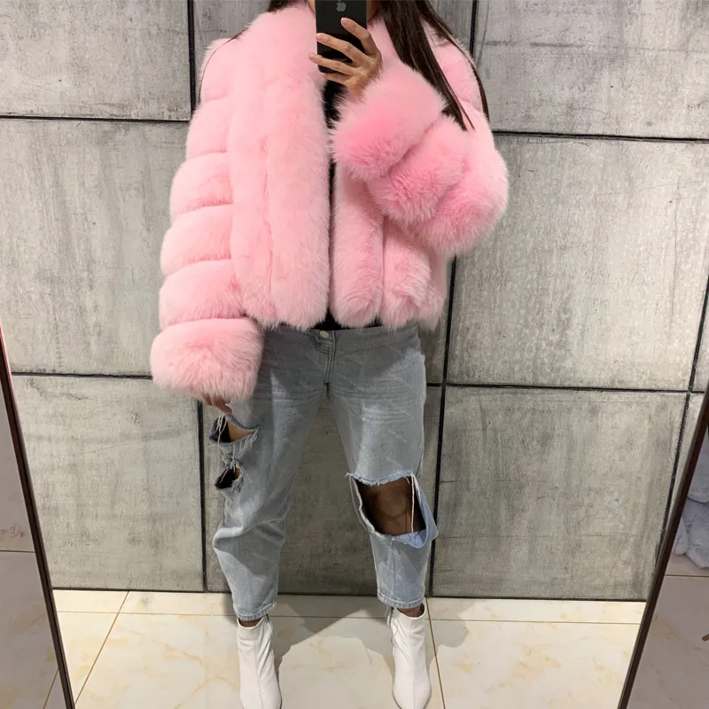

fox fur jacket women real fur jacket ladies natural fur jacket