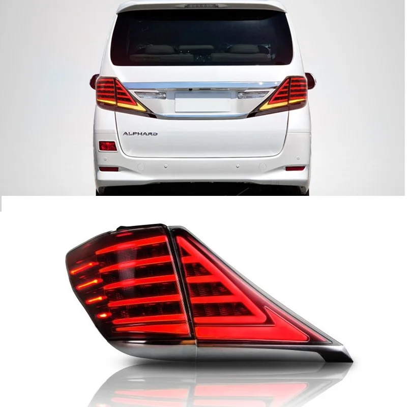 Наружные автомобильные лампы светодиодный задний фонарь подходит для TOYOTA Alphard Vellfire 2007-2013 задний фонарь в сборе