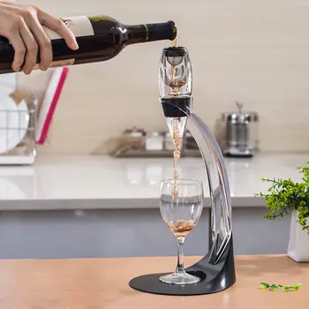 

Professional Red Wine Decanter Pourer With Filter Stand Holder Vodka Quick Air Aerator For Home Dining Bar Essential Set DTT88