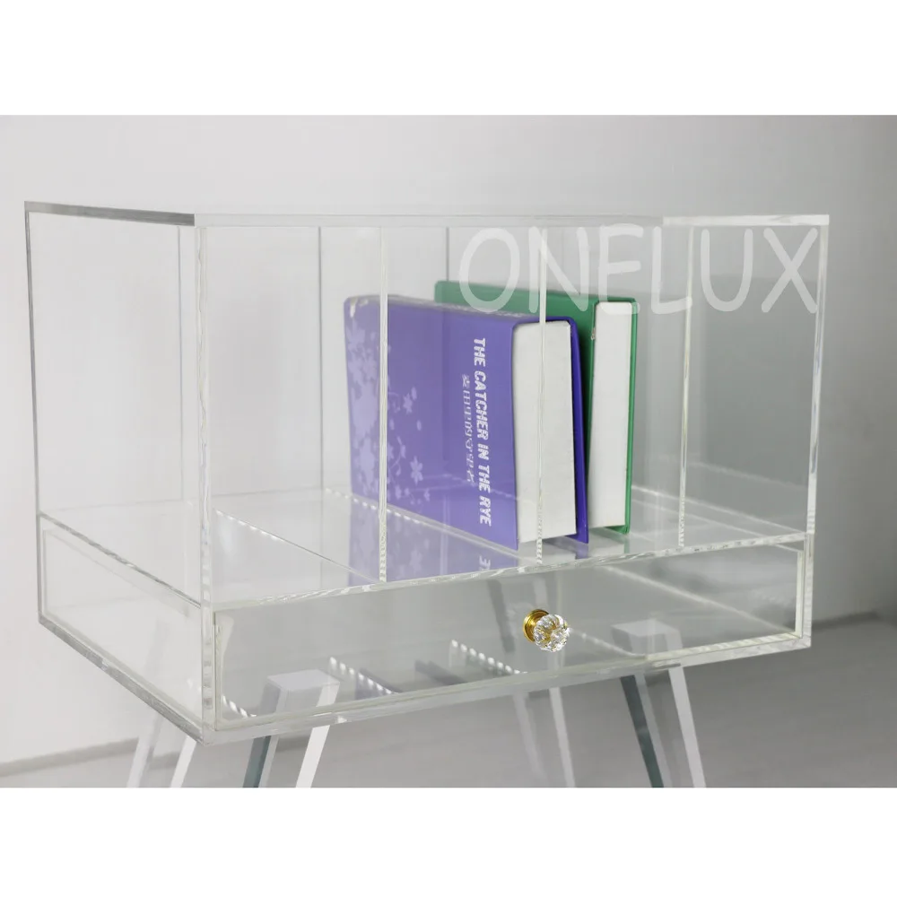 Discount High Transparency Nightstand,Clear Acrylic book case,Lucite bedside drawer table - 51W36D60H CM 1 Discount High Transparency Nightstand,Clear Acrylic book case,Lucite bedside drawer table - 51W36D60H CM 1