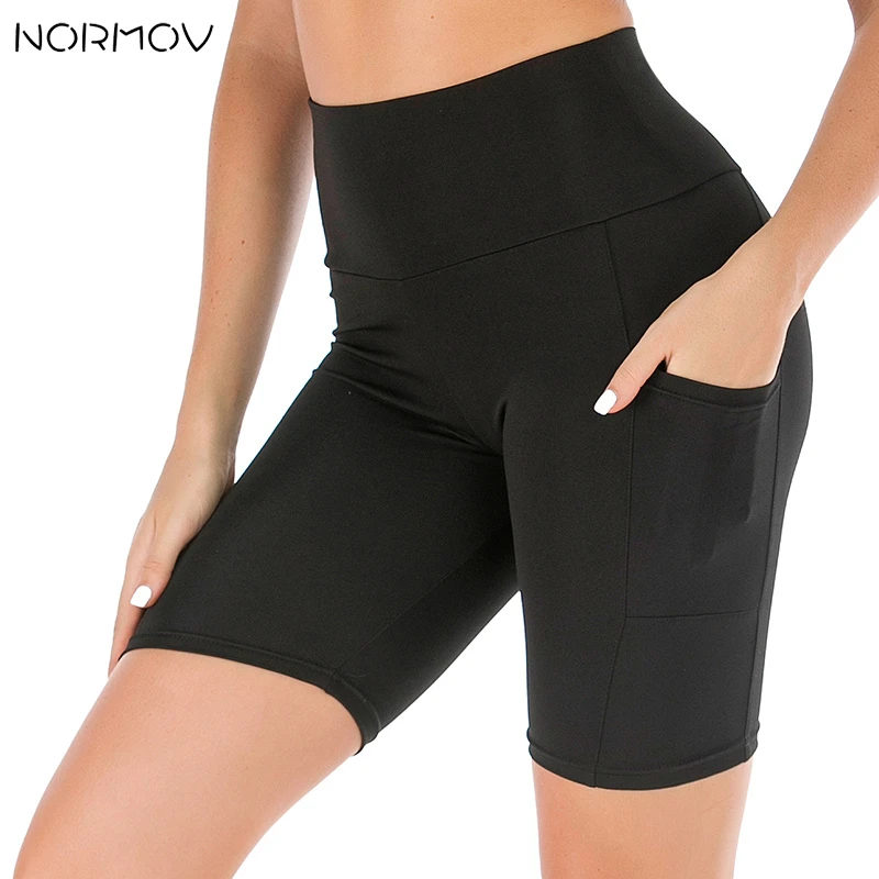 high waisted black shorts spandex