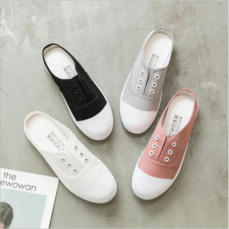 

Spring Ladies Loafers Korean Women Canvas Flat Shoes Comfort White Nurse Shoes Big Size 41 Oxford Shoes Women Footwear