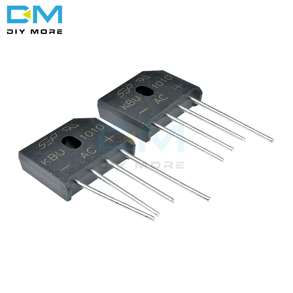 

10PCS KBU1010 KBU-1010 10A 1000V ZIP Diode Bridge Rectifier Diode DIY Electronic Original IC High Temperature Soldering