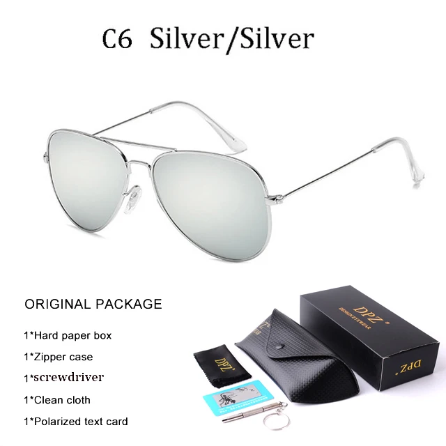 ДПЗ Классические поляризованные солнцезащитные очки для женщин и мужчин в виде лучей 60 мм G15 линзы очки, подходят для вождения, солнцезащитные очки UV400 Gafas 3026 с чехлом - Цвет линз: C6