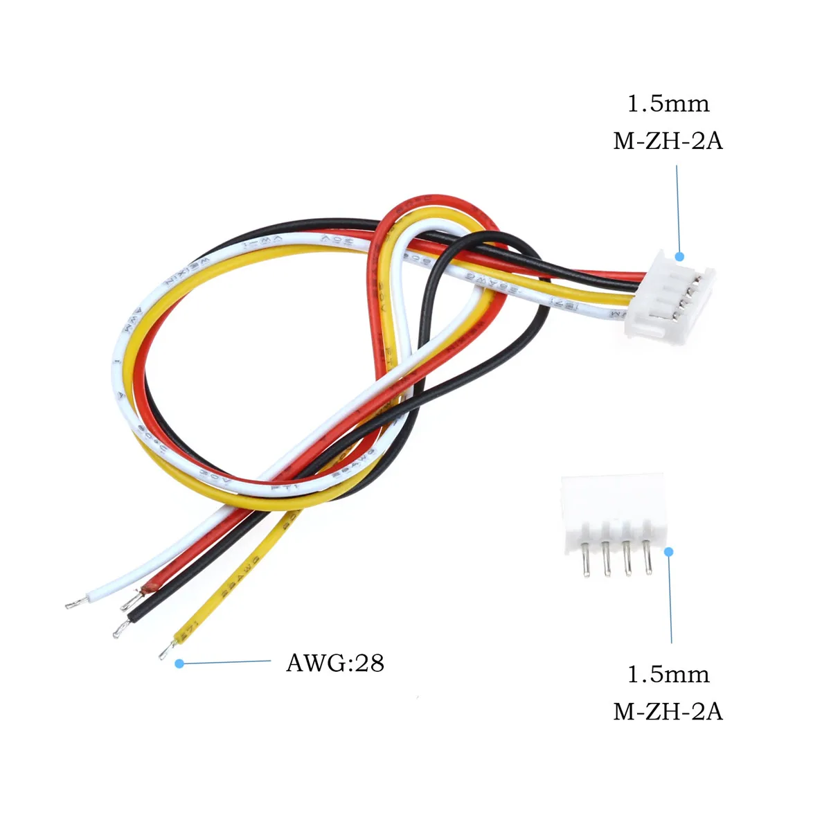 10 комплектов 150 мм провода Кабельный соединитель DIY SH1.0 JST 4 Pin электронная линия одиночное соединение клеммный разъем 28AWG контактный соединители