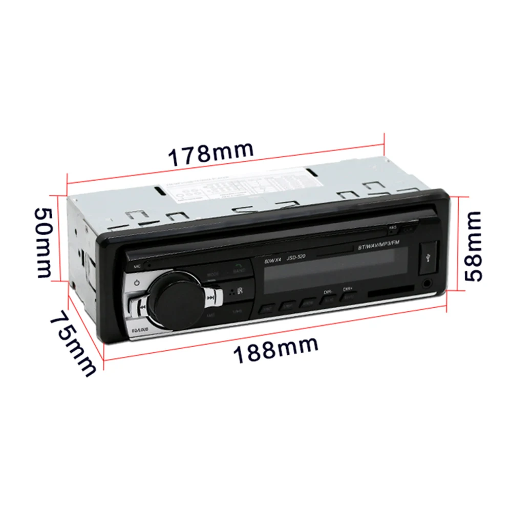 Jsd 520 12 в Bluetooth Стерео FM радио MP3 аудио плеер 5 зарядное устройство USB SD AUX Авто