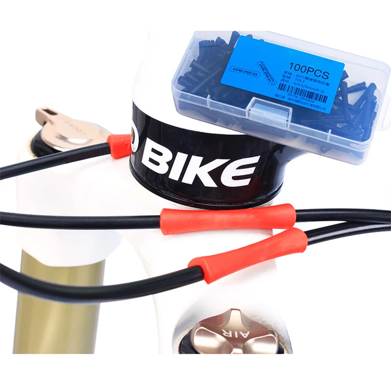 

4pcs Bicycle Bike Brake Cable Housing Rubber Protector Sleeve Brake Cable Protectors Guides Cycling Part Accessories