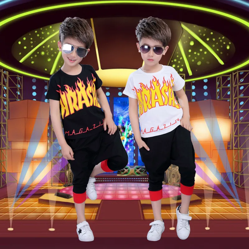 New Children Hip Hop Stage Wear Clothing Set Jazz Dance Costumes Girls Street Dance Sequins Show Clothes Modern Child (4)
