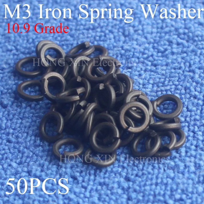 

50Pcs M3 Iron Spring Washer Plain Washer Hardware Accessories Metric Spring Gasket Machine Washer Low Price