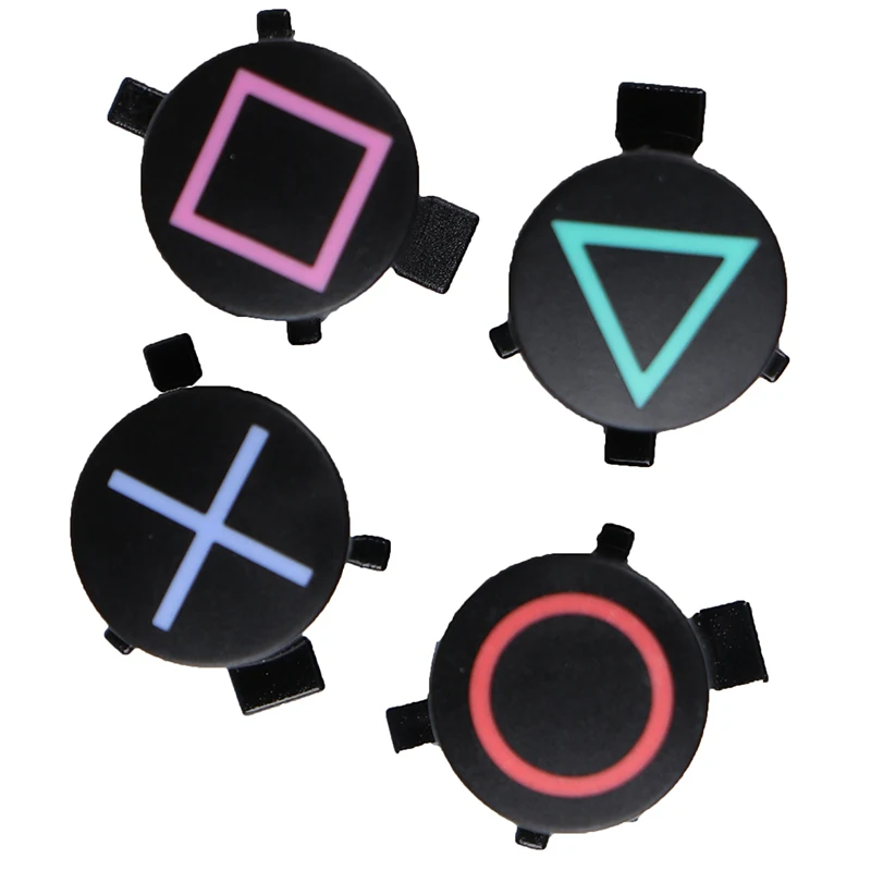 4pcs/set Plastic Button ABXY Controller Button Repair Part Replacement For PS4