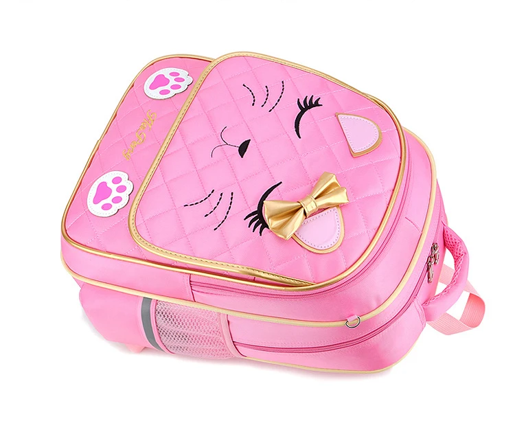 Милый Кот обувь для девочек школьные ранцы принцессы розовый нейлон детей рюкзаки начальной школы сумка для школы дети ранцы