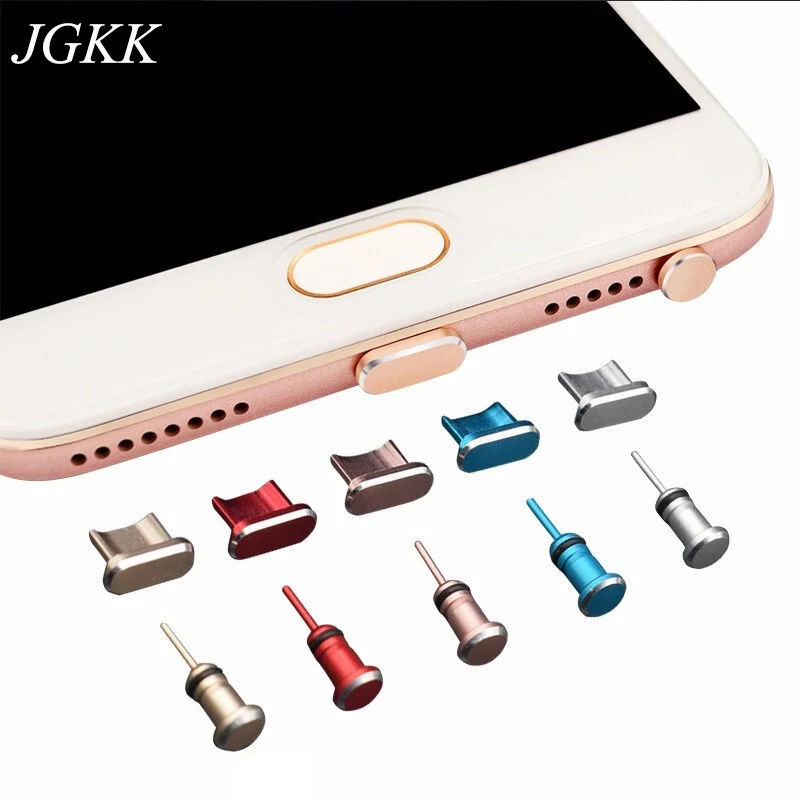 

JKGG Aluminium Alloy Dust Plug charge port Plug Earphone Jack Dust Plug Dustproof Cap Gadget for Android Micro USB Port