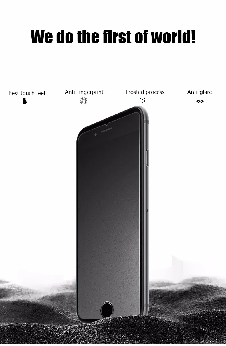 CHYI матовое закаленное стекло для apple iphone 8 7 Защита экрана олеофобное покрытие против следов от пальцев 9H закаленное матовое стекло