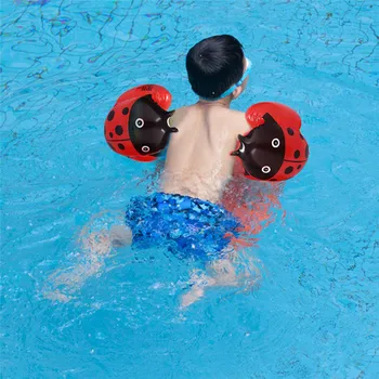 

1Pair Child Swimming Arm Ring Band Wing Kids Baby Float Ladybugs Inflatable Summer Learn Swim Float Bathing Water Toy Pool Tube