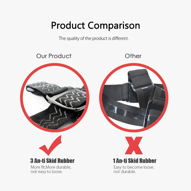 Vamson for Gopro Hero 7 5 4 4session Accessories Set Head Strap Chest Strap Suction Cup For Xiaomi for Yi 4 K for EKEN H9R VS69