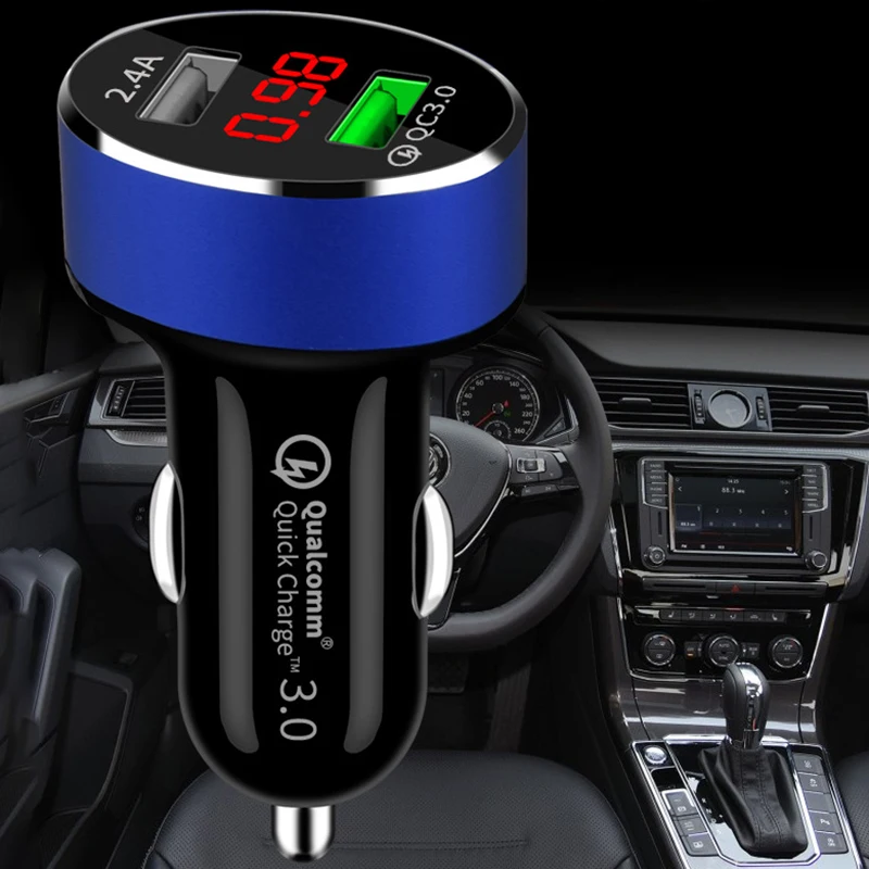 مصغرة مزدوجة USB شاحن سيارة للجوال هاتف لوحي 2.4A شاحن سريع 3.0 سيارة-شاحن المزدوج USB سيارة مهايئ شاحن الهاتف في سيارة