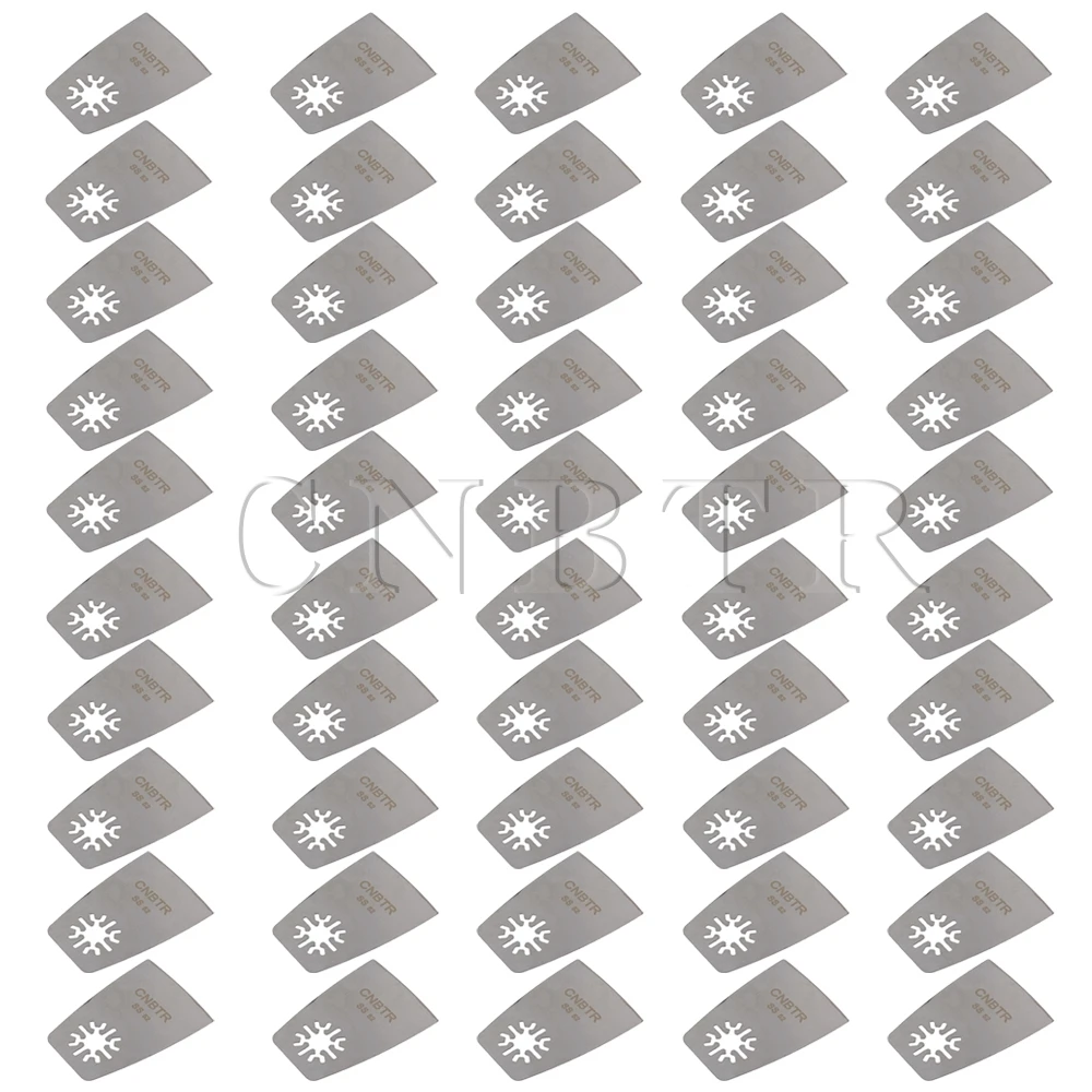 

50PCS CNBTR 52mm Sliver Universal Stainless Steel Oscillating Flat Scraper