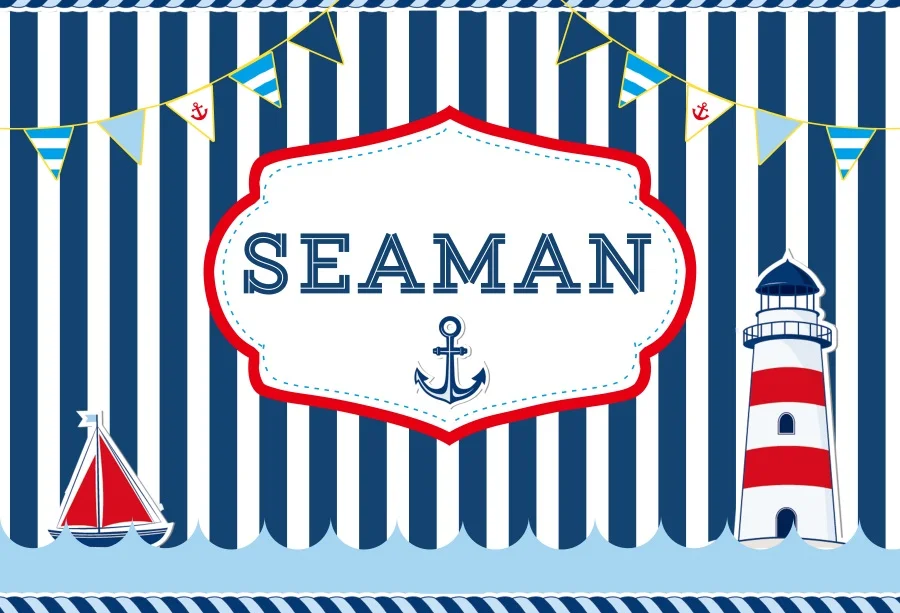 Laeacco Baby Shower Seaman Sailing Theme в полоску Маяк фотографический фон для фотосъемки
